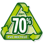 symbole de jusqu'à 70% PVC Recyclé